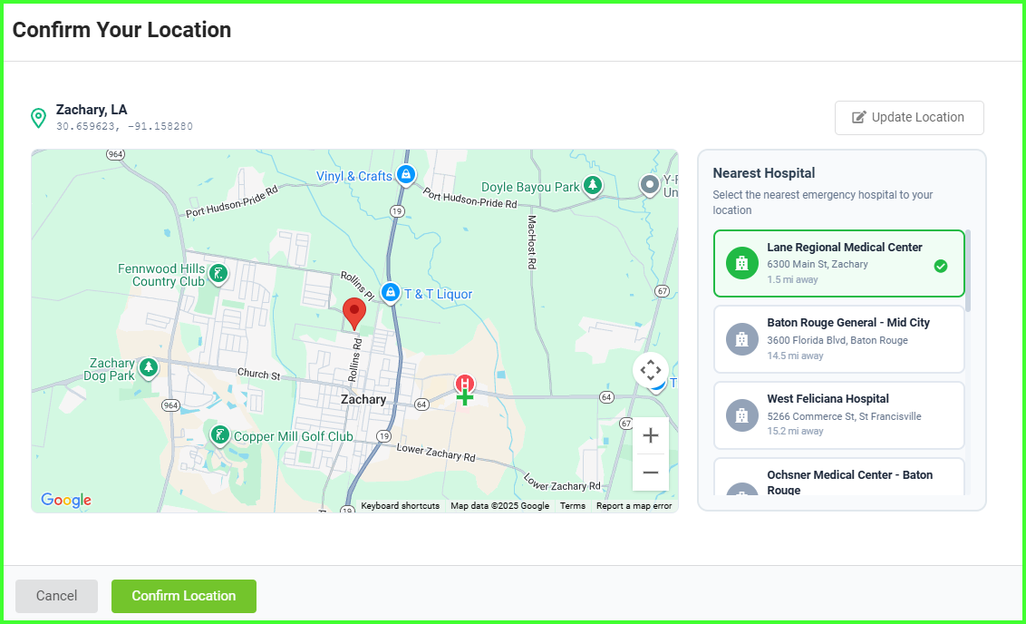 AICON Location Confirmation